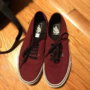 Burgundy Vans Red Size 10.5